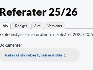 Billede fra siden hvor man kan se der står hvad siden indeholder